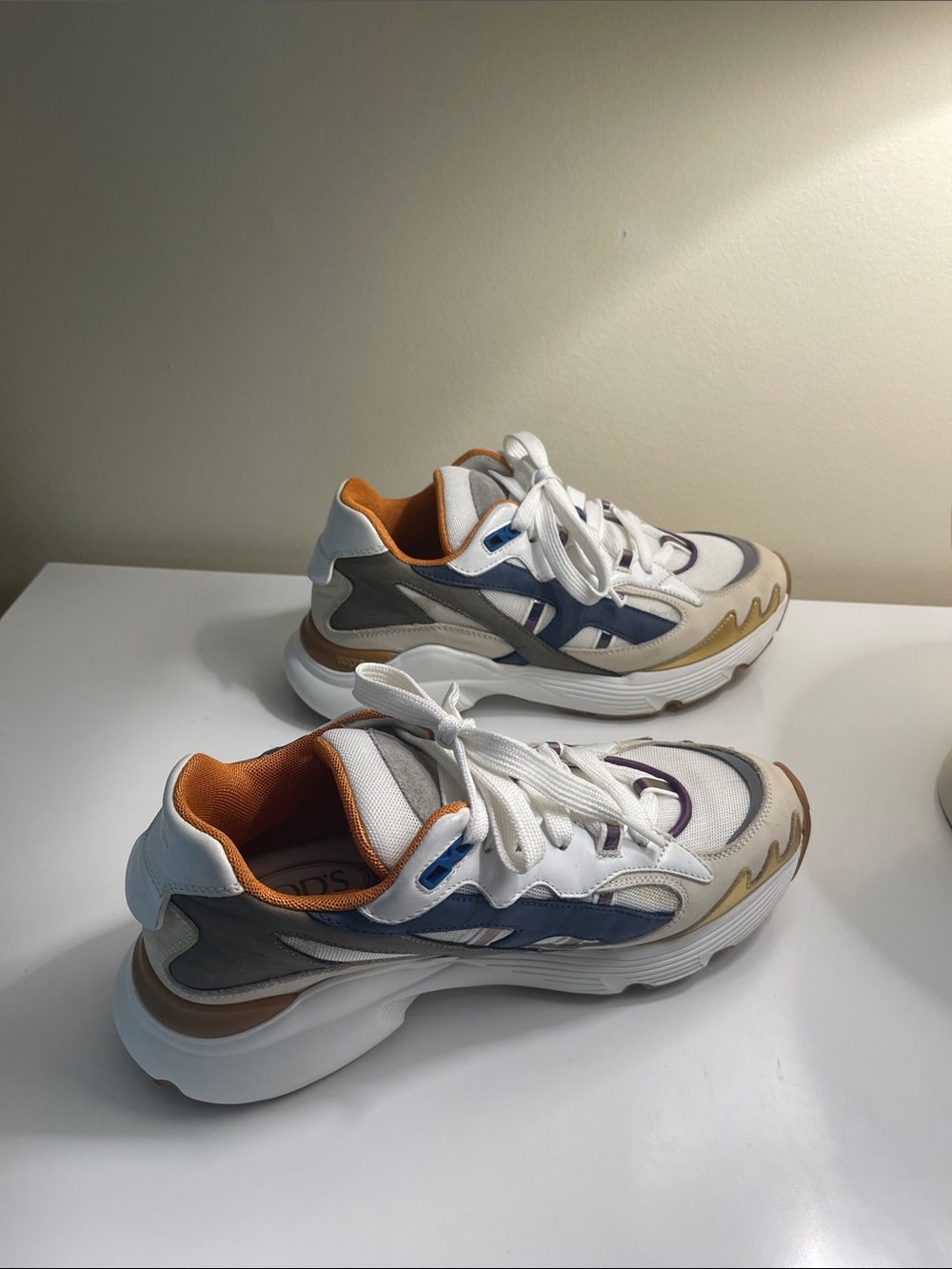 TOD'S 
Mesh And Leather Sneakers